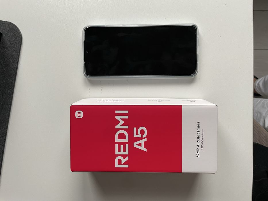 Telefon redmi A5 duzy niebieski etui folia jak nowy