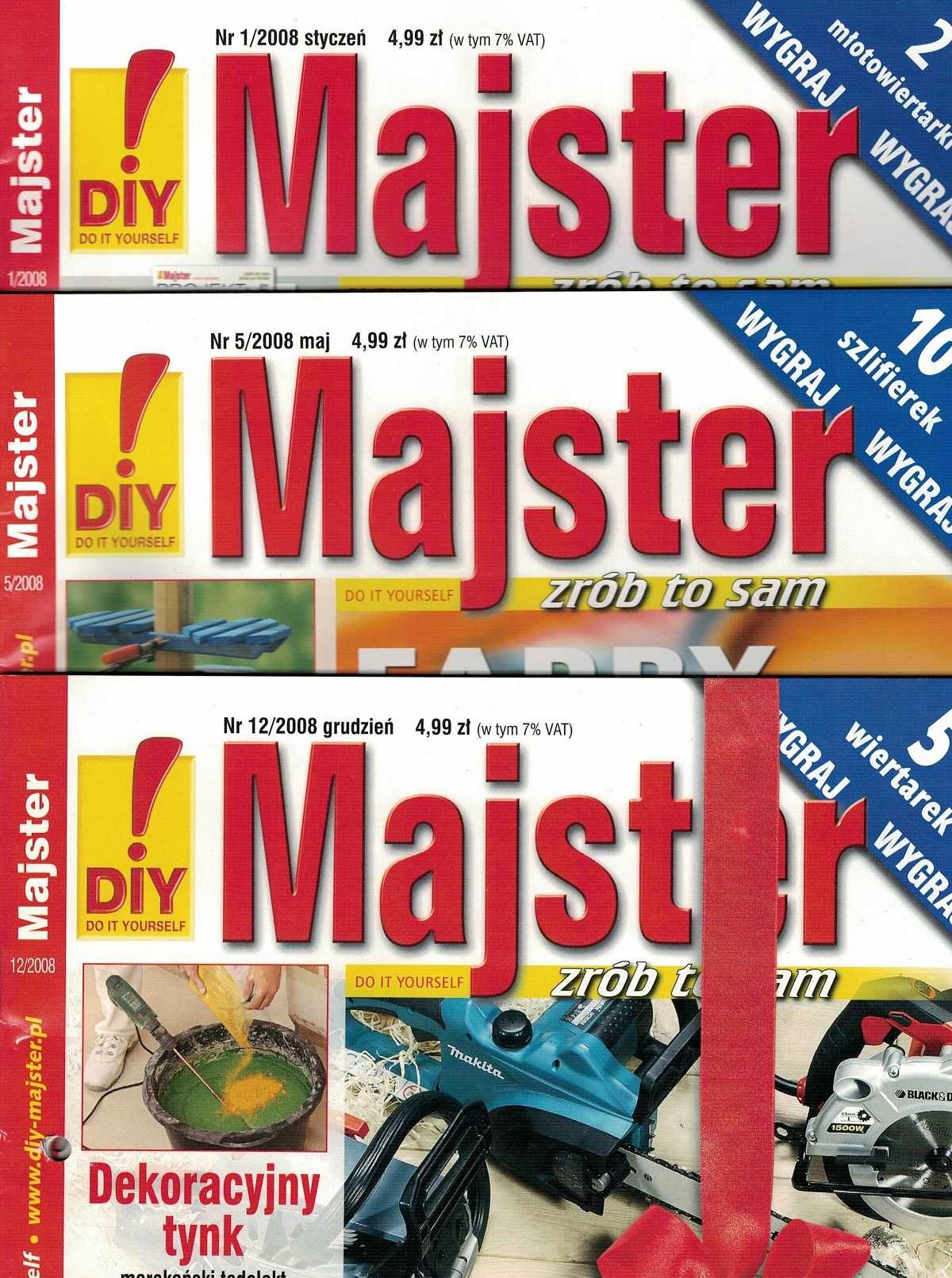 poszczególne numery pisma MAJSTER gazeta dla majsterkowiczów