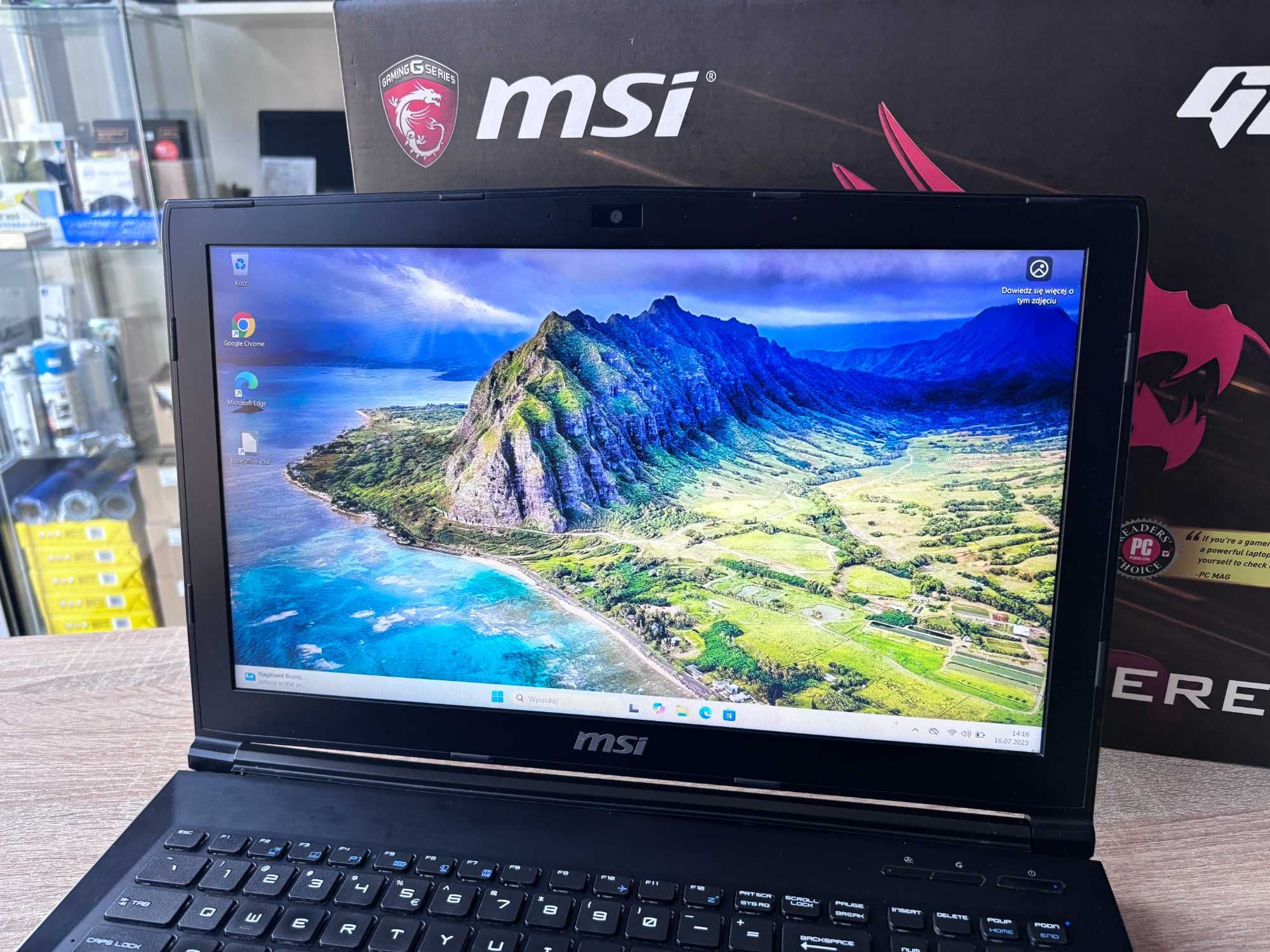 Laptop MSI GL62 6QC - i7-6700HQ, 16GB ram, Nvidia GeForce, SSD
