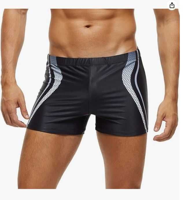 Męskie bokserki kąpielowe Arcweg rozmiar M kolor czarny z wzorem