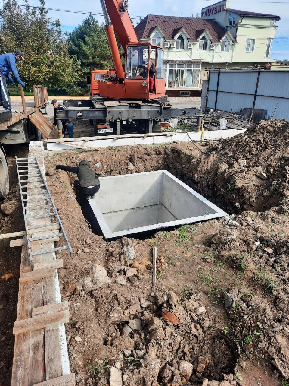 Водонепроницаемый погреб из гидробетона под ляду  12.474 м3