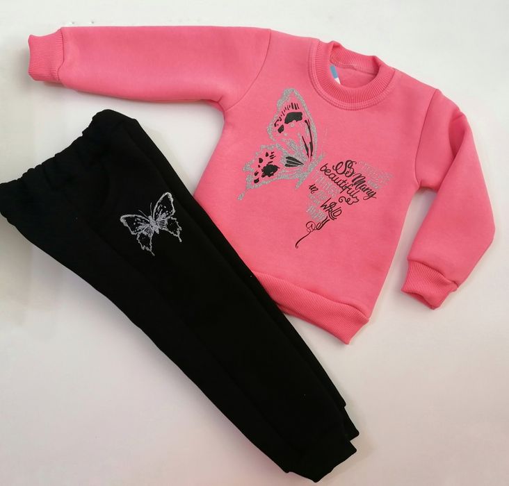 Теплий спортивний костюм на флісі для дівчинки Костюм з начосом