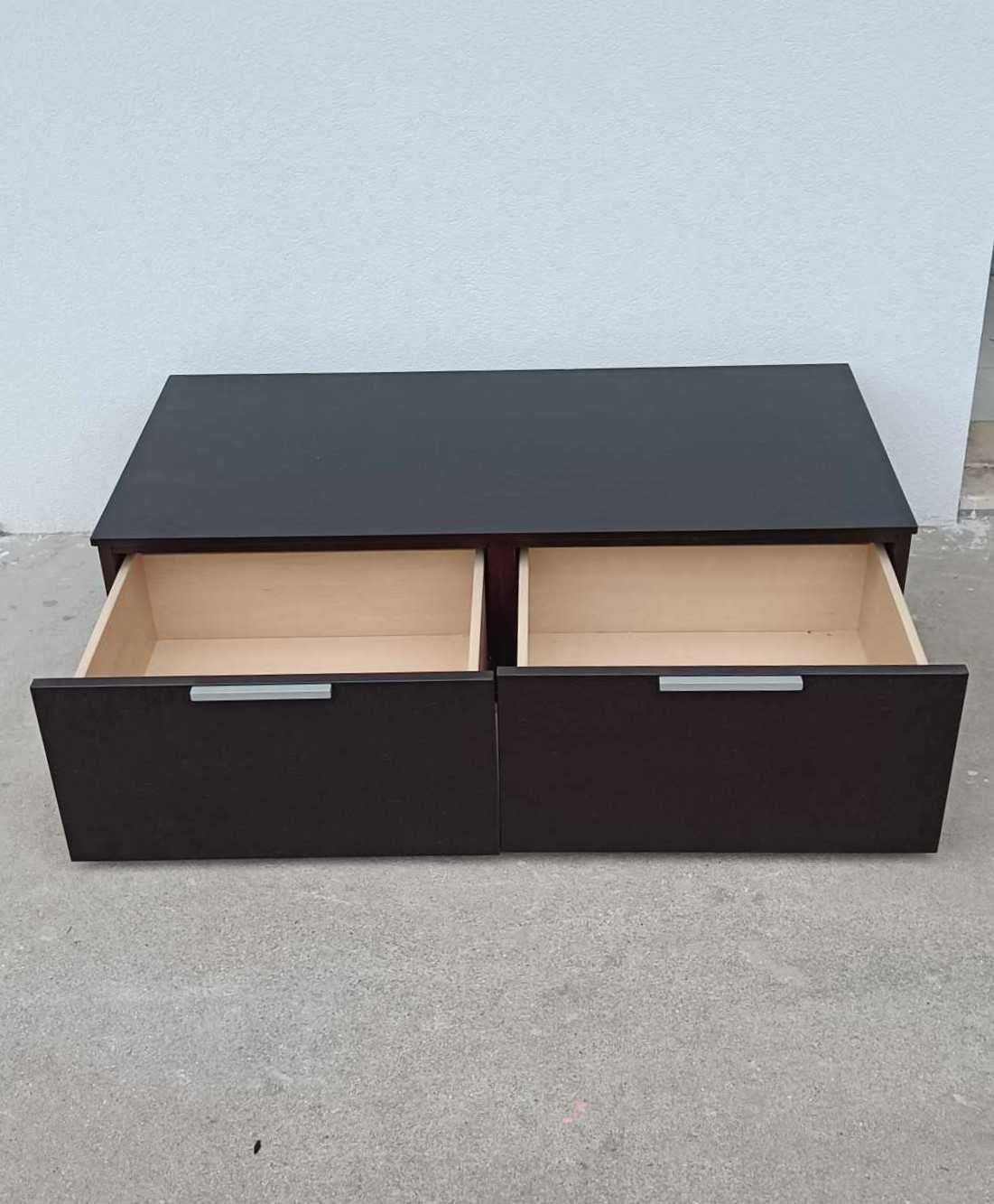 Móvel em Madeira Wengué com 2 Gavetas (Fabricante: Linha Recta)
