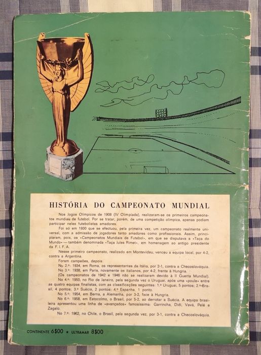 Caderneta Mundial Futebol 1966