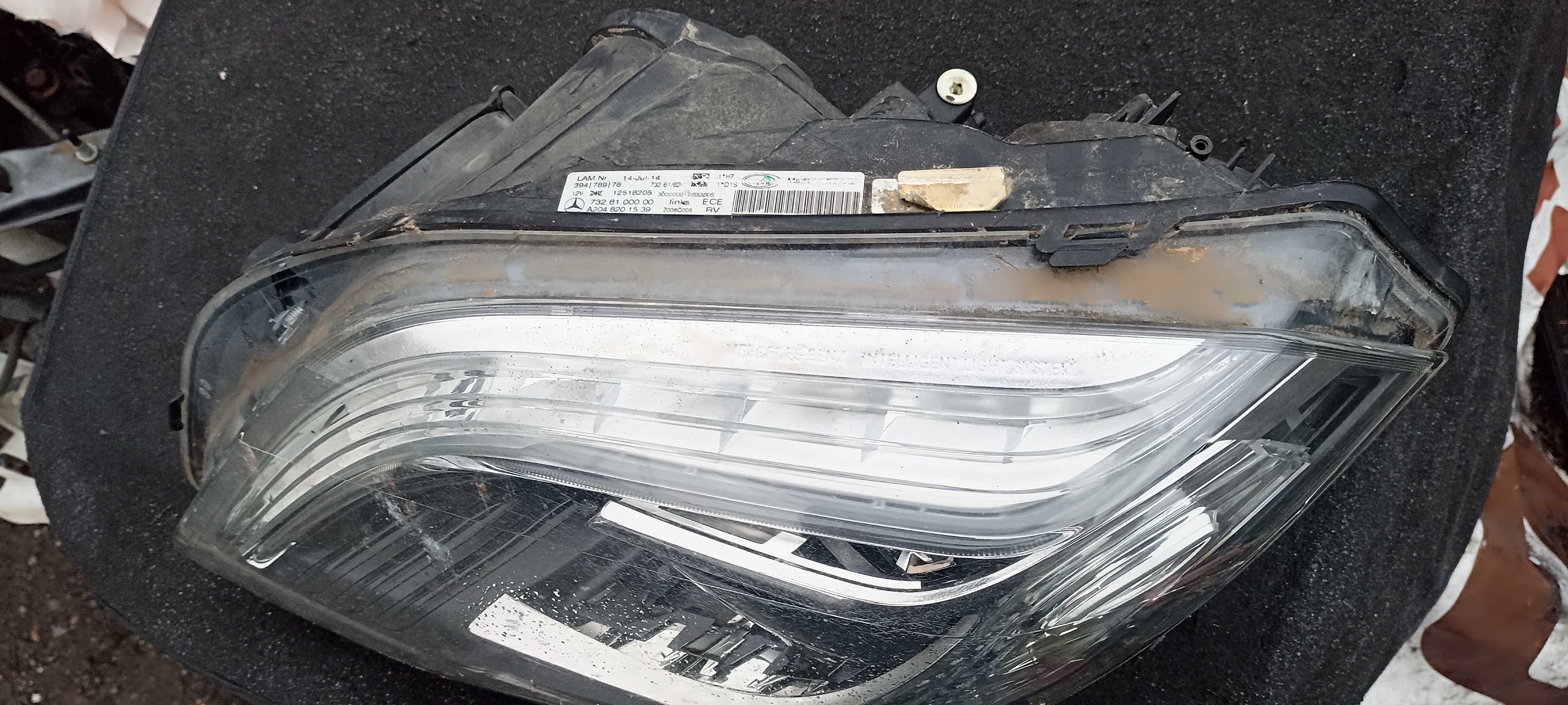 lampa przód przednia lewa  mercedes glk 220 dci 4matic 15r uszkodzona