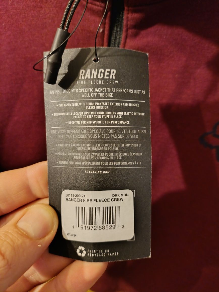 Fox ranger fire fleece crew xxl