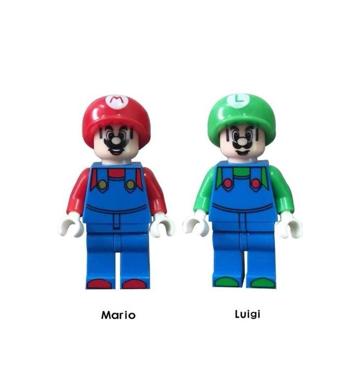 Nowe klocki figurka Super Mario Bros Luigi Mario kompatybilne z Lego