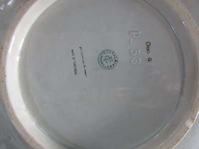 Grande prato azul de louça Carvalhinho