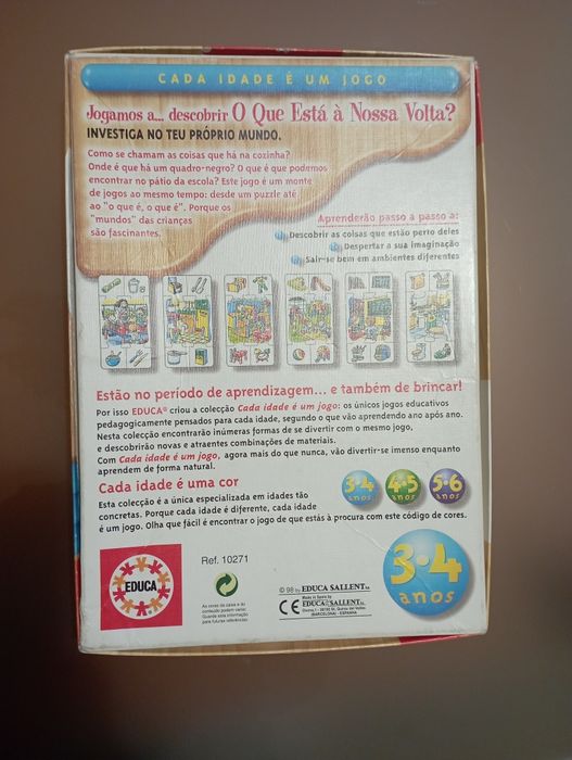 Jogo 3-4 anos O que está à nossa volta? tipo puzzle EDUCA