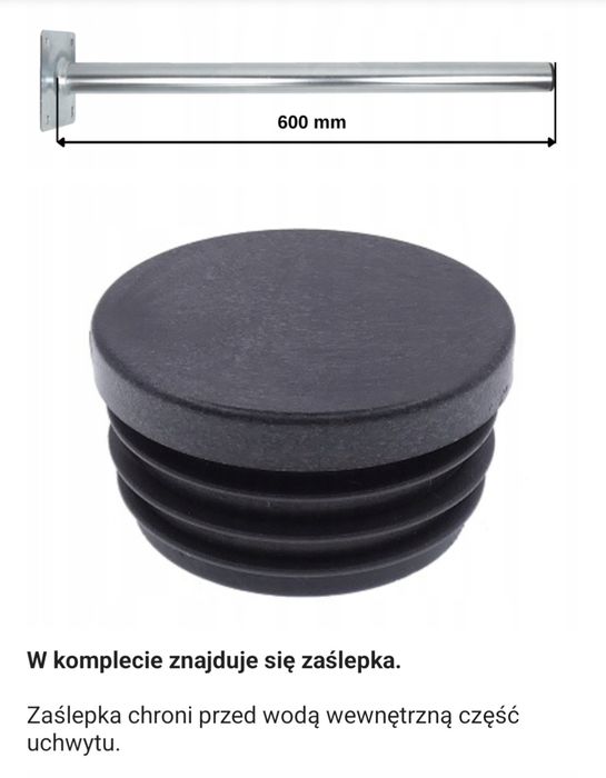 Uchwyt antenowy murowy 60cm TV SAT prosty dachowy WP-600 Luxon