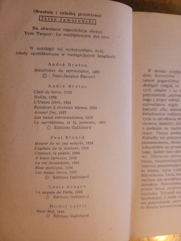 Surrealizm Antologia p.red.A. Ważyka 1976 Czytelnik