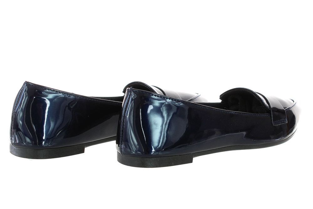 Rozmiar: 38 Baleriny Mokasyny Lakierki Granatowe Buty Damskie 6361