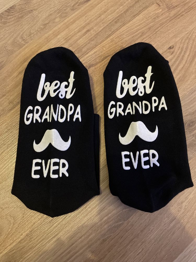 Meias “best grandpa ever” antiderrapantes