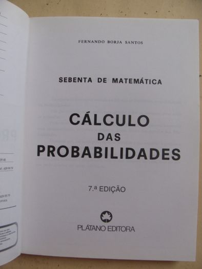 Cálculo das Probabilidades de Fernando Borja Santos