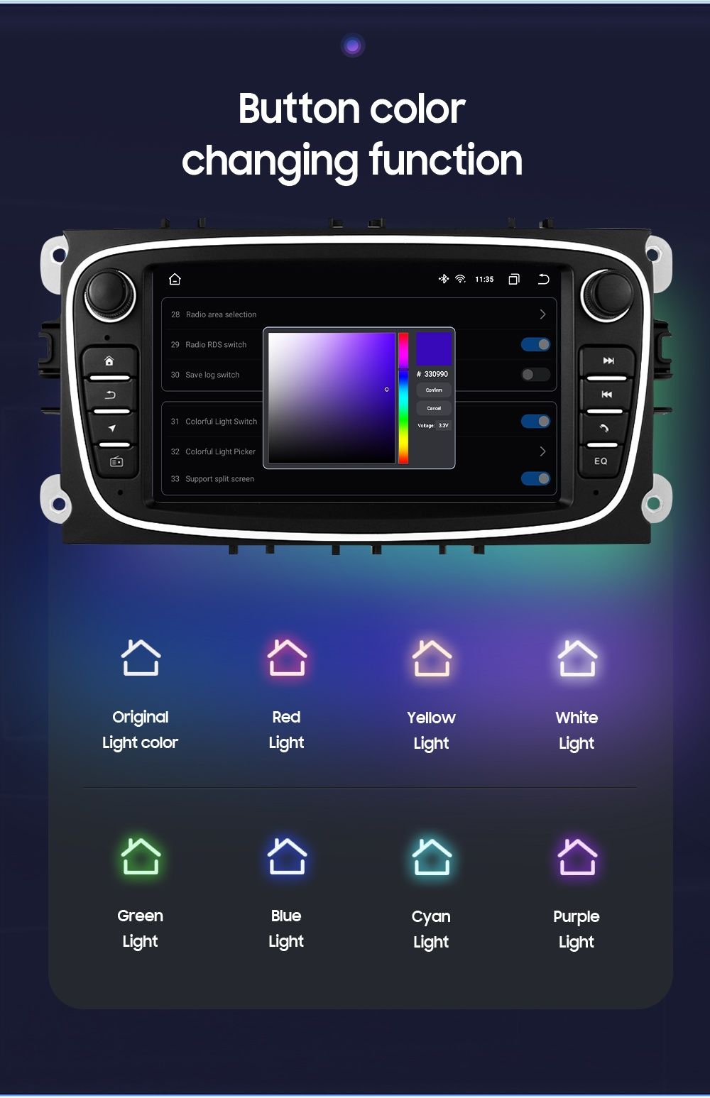 Radio Nawigacja Android 13 Ford Mondeo,Focus,S-Max,Galaxy,Kuga