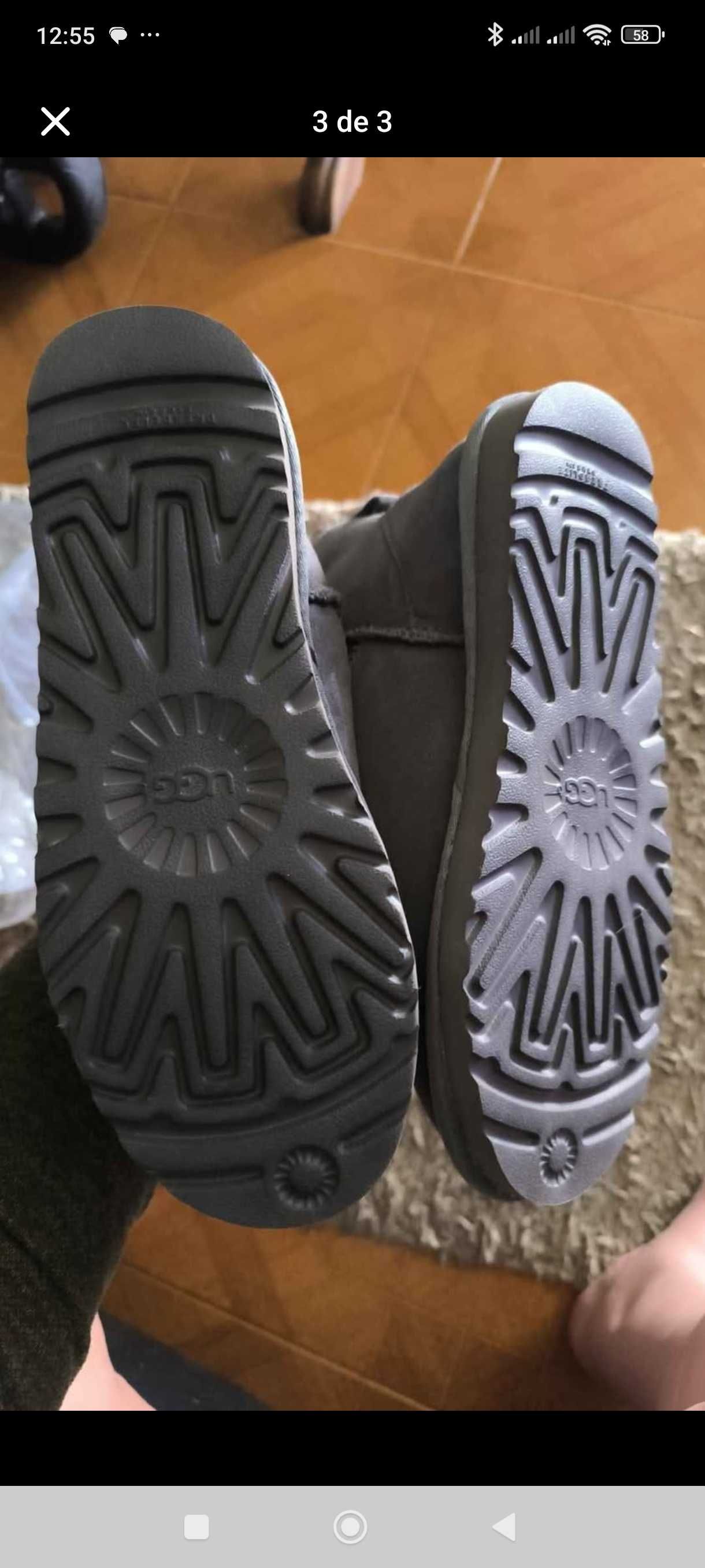 Botas com pelo (pantufas)