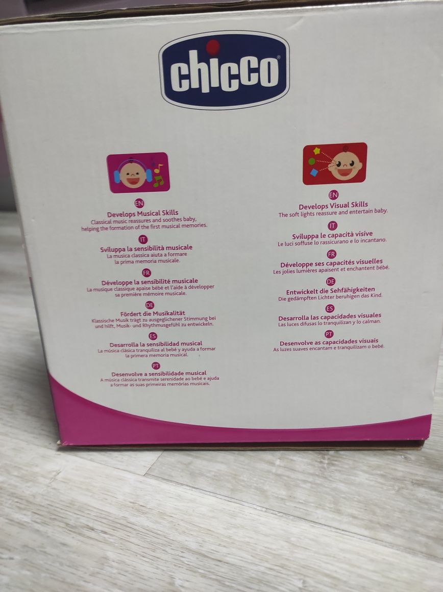 Нічник проектор Chicco Зірки для дівчинки