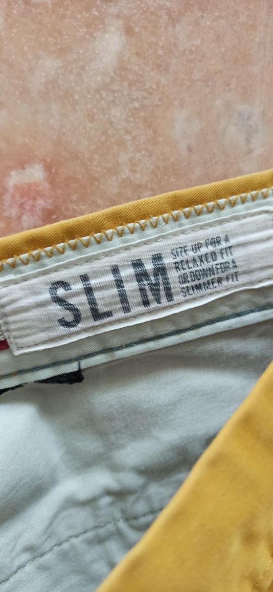 Sg Musztardowe spodnie męskie L , XL Slim chino chinosy męskie L , XL