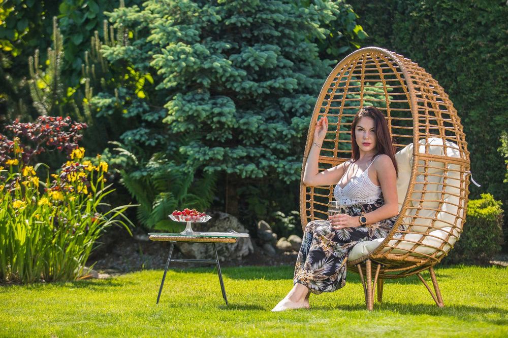 Fotel Kokon Kosz BOHO Krzesło ogrodowe PROMOCJA OSTATNIE sztuki