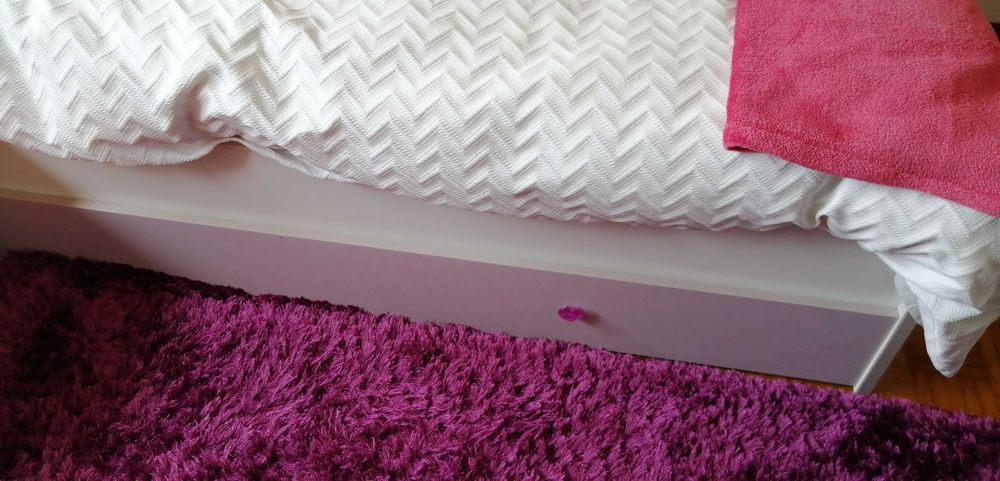 Cama + gavetão + estrado + mesinha cabeceira + Colchão Viscoelástico