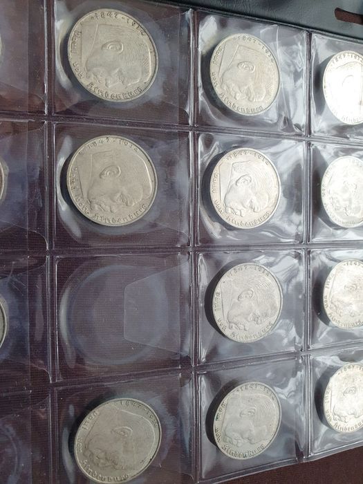 2 marki 1937/38/39 r. 18szt. srebro promocja