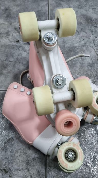 Patins paralelo Rosa 36 como novos garantia