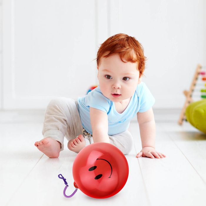 Piłka gumowa na sprężynie zabawka