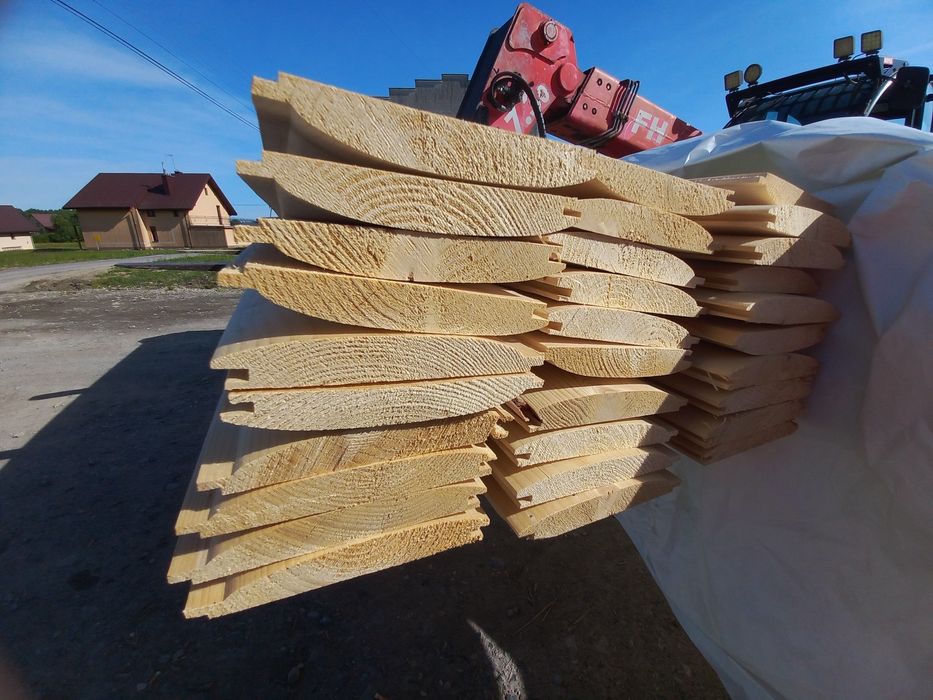 Deska tarasowa elewacyjna podłogowa heblowana półbal boazeria podbitka