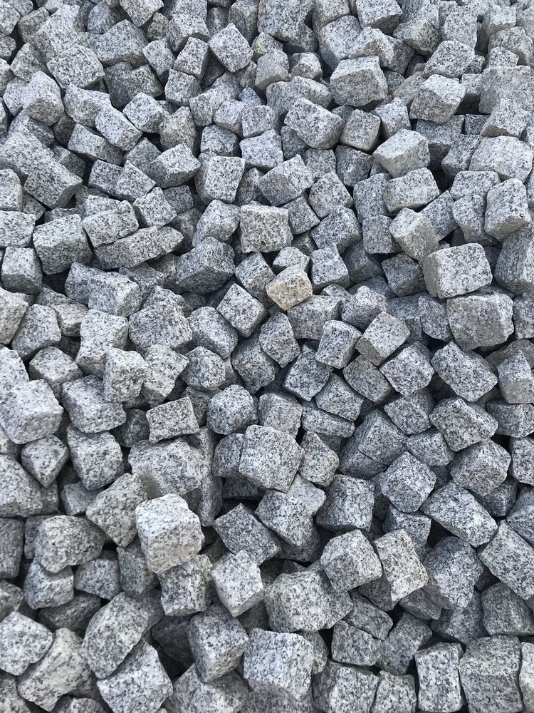 KOSTKA GRANITOWA Szary Granit 4x6, 7x9, 8x11, 10x10 cm Kamień Brukowa