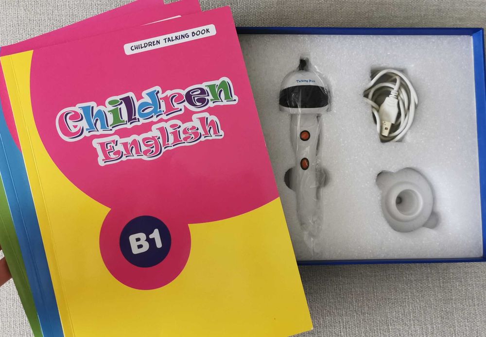 Children English książki wraz z mówiącym długopisem, 5 języków