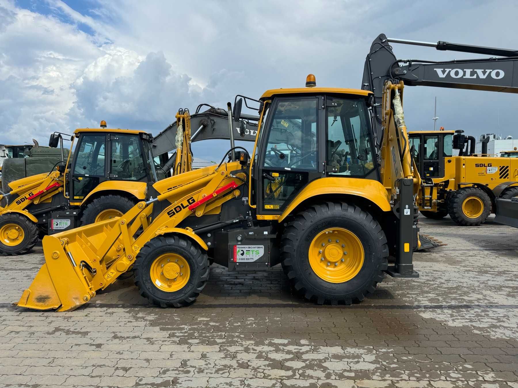 Екскаватор-навантажувач SDLG B877F JCB 3CX Экскаватор погрузчик