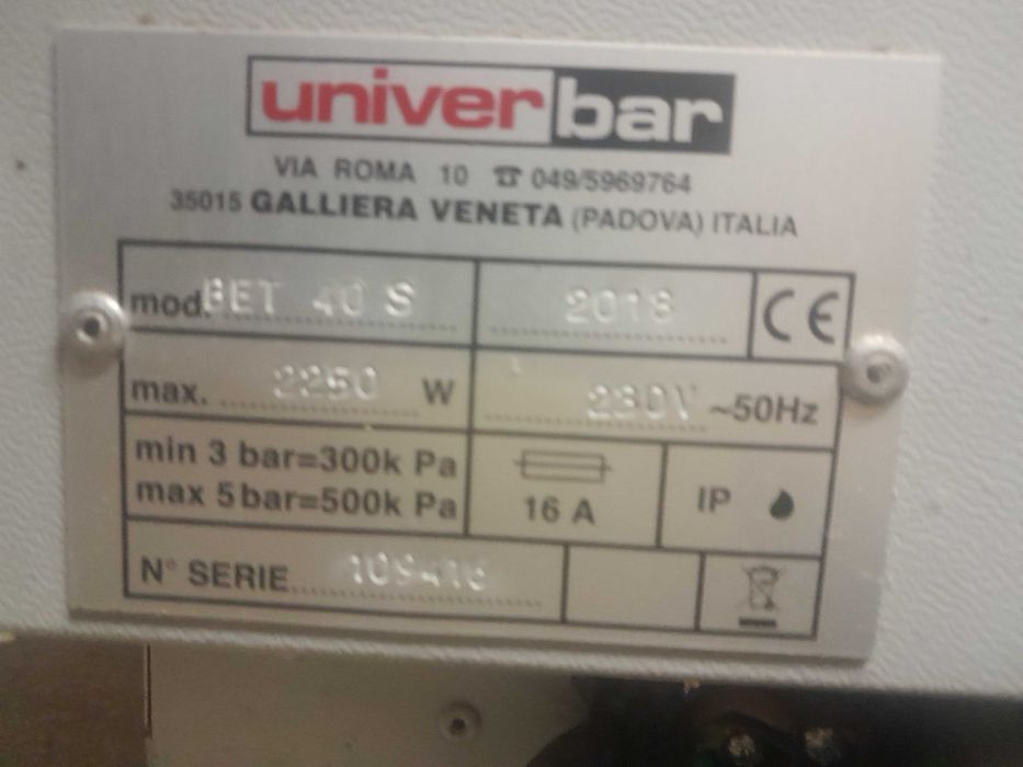 Maquina lavar loiça- Univerbar Bet 40S