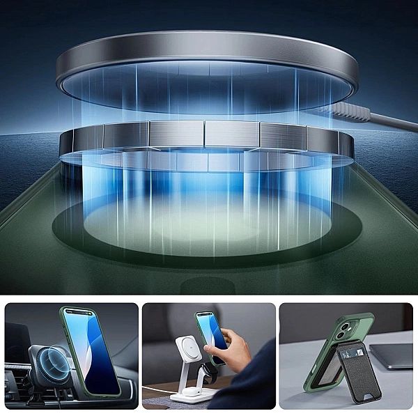 Esr Classic Pro Set Halolock Magsafe Iphone 16 Frosted Green