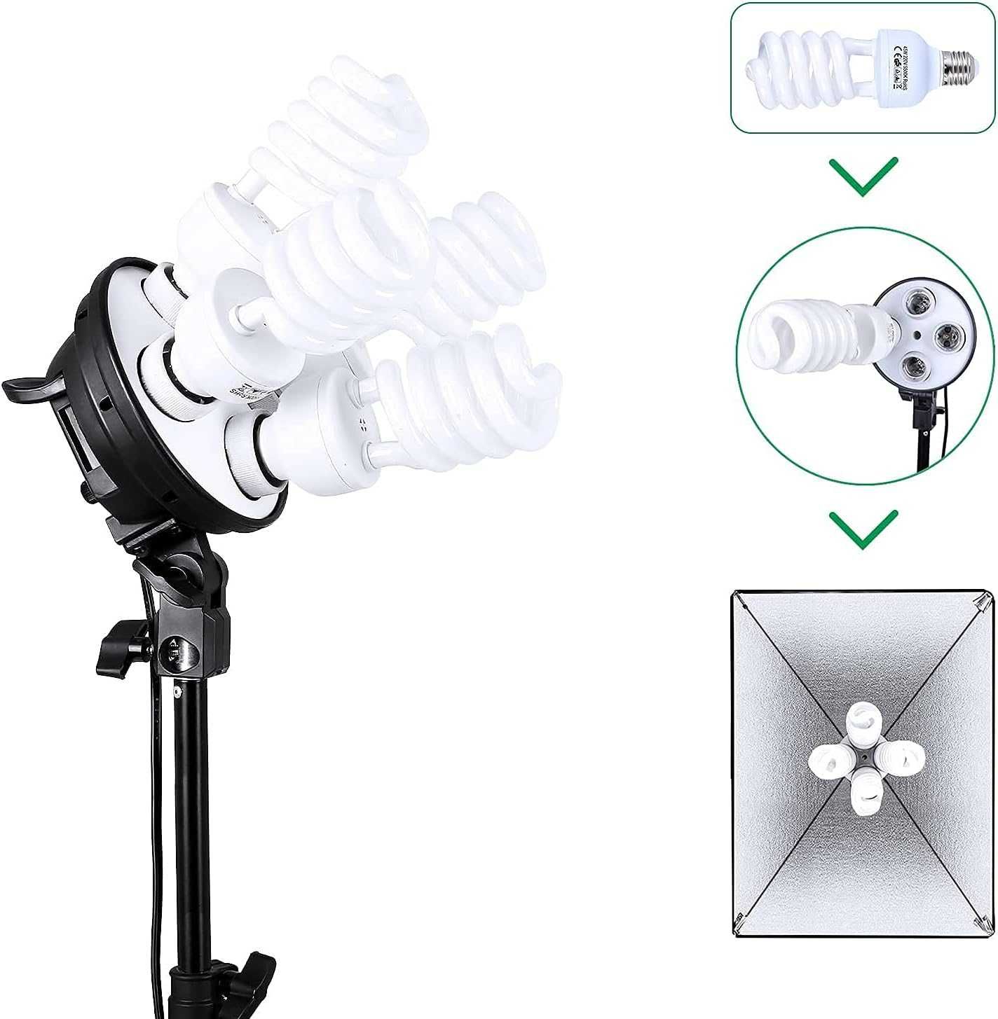 Kit de iluminação de estúdio para fotografia e vídeo