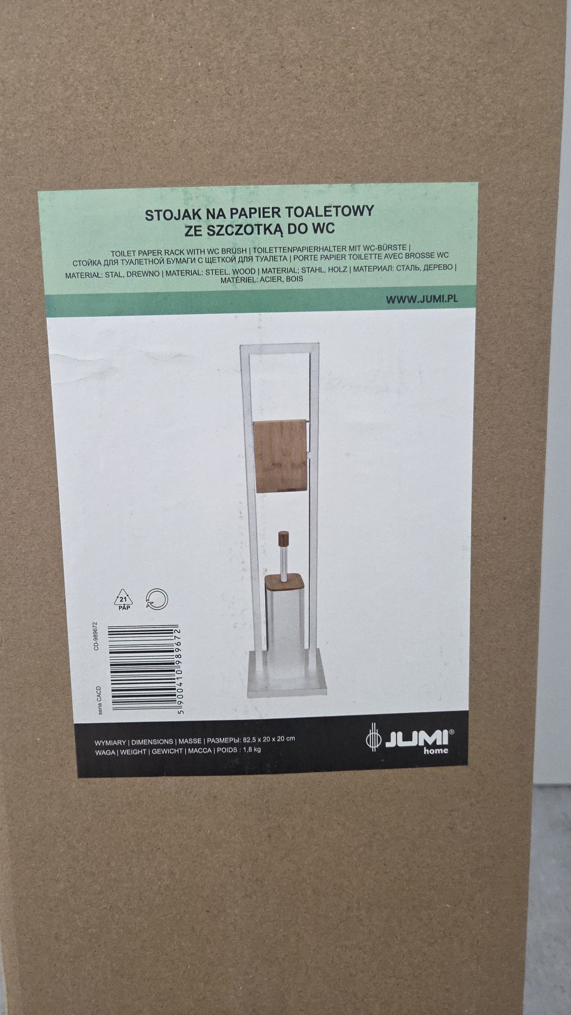 Stojak na papier toaletowy ze Szczotka do wc