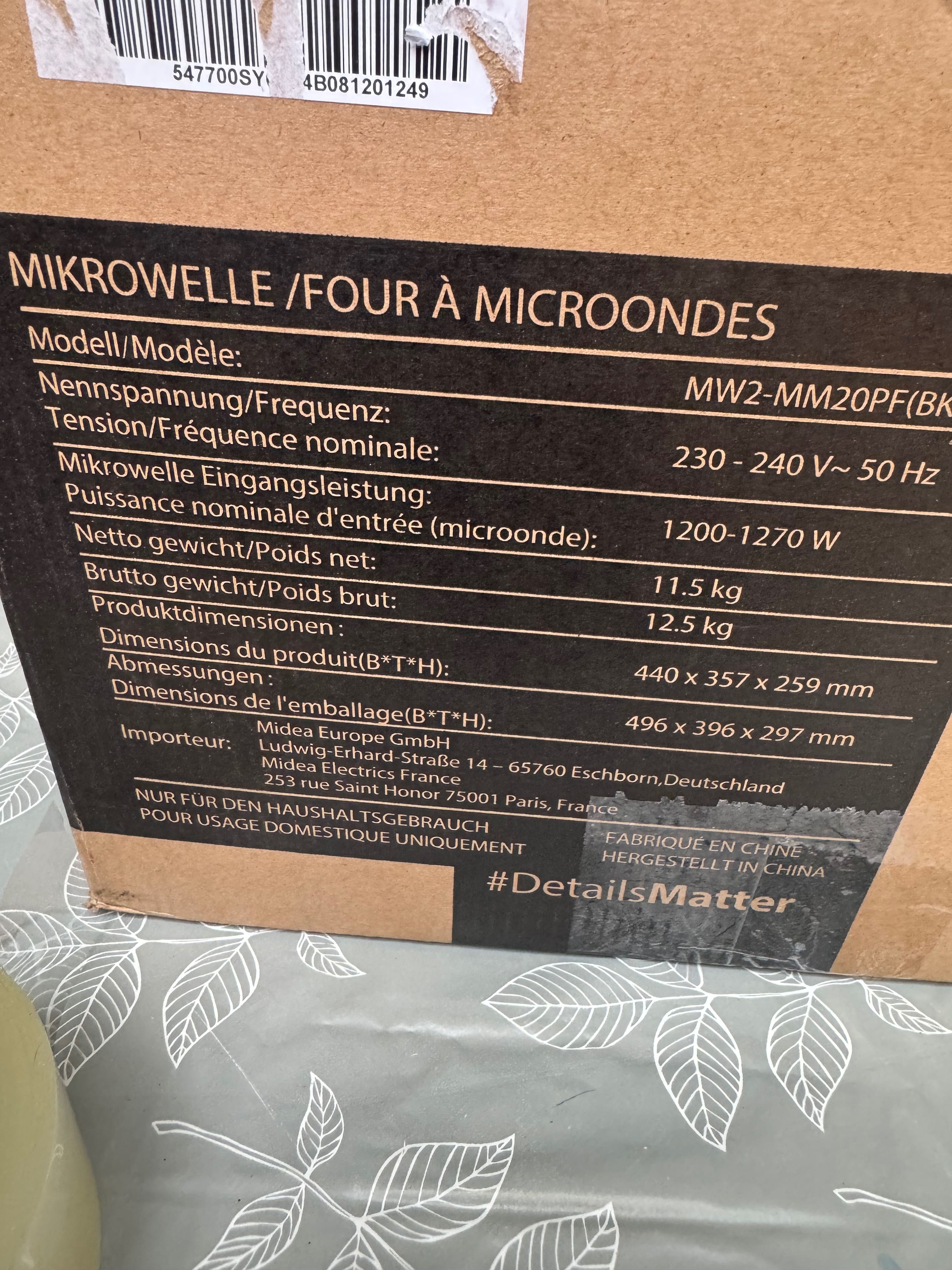 Kuchenka mikrofalowa Toschiba nowa
