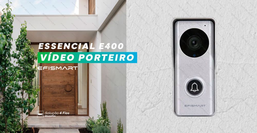 Vídeo Porteiro KIT IR FHD Teclado|Cartão EFISMART Essencial E400