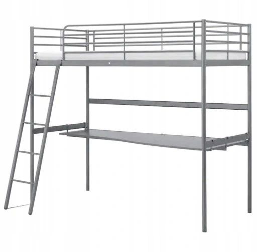 Łóżko piętrowe IKEA SVÄRTA z biurkiem *bez materaca*