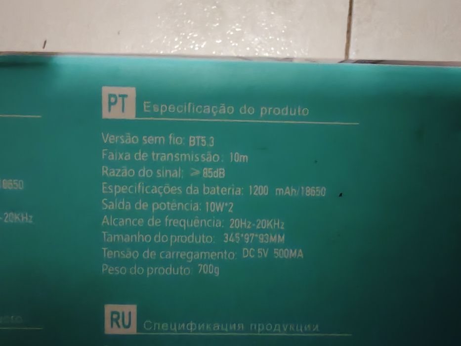 Caixa de som portátil potente