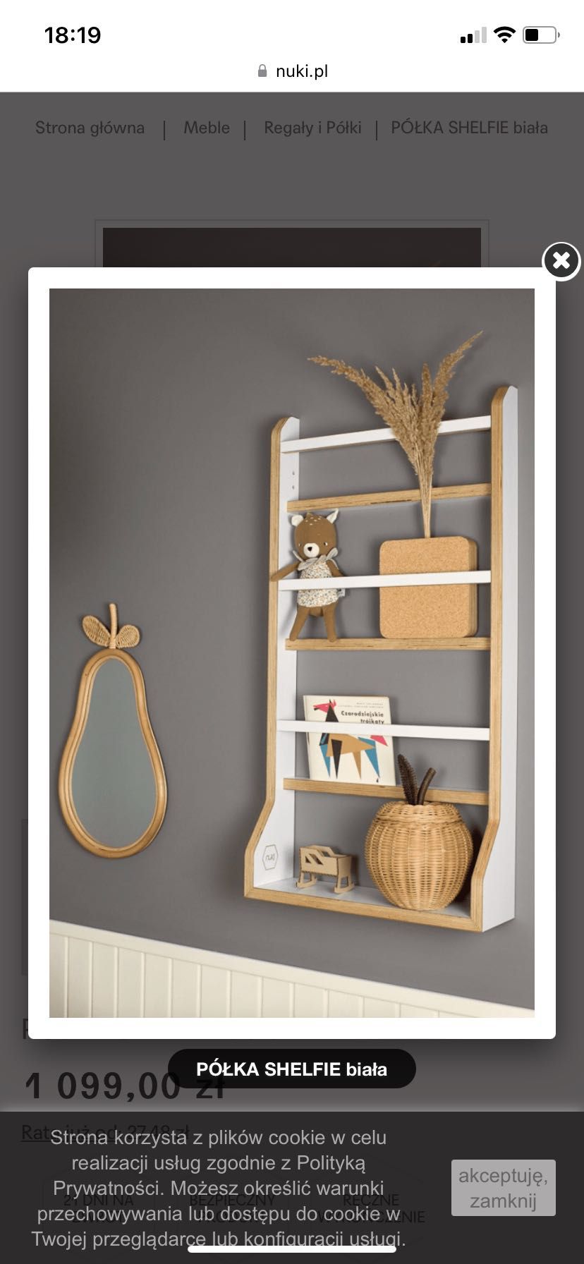 Półka marki nuki model SHELFIE biała