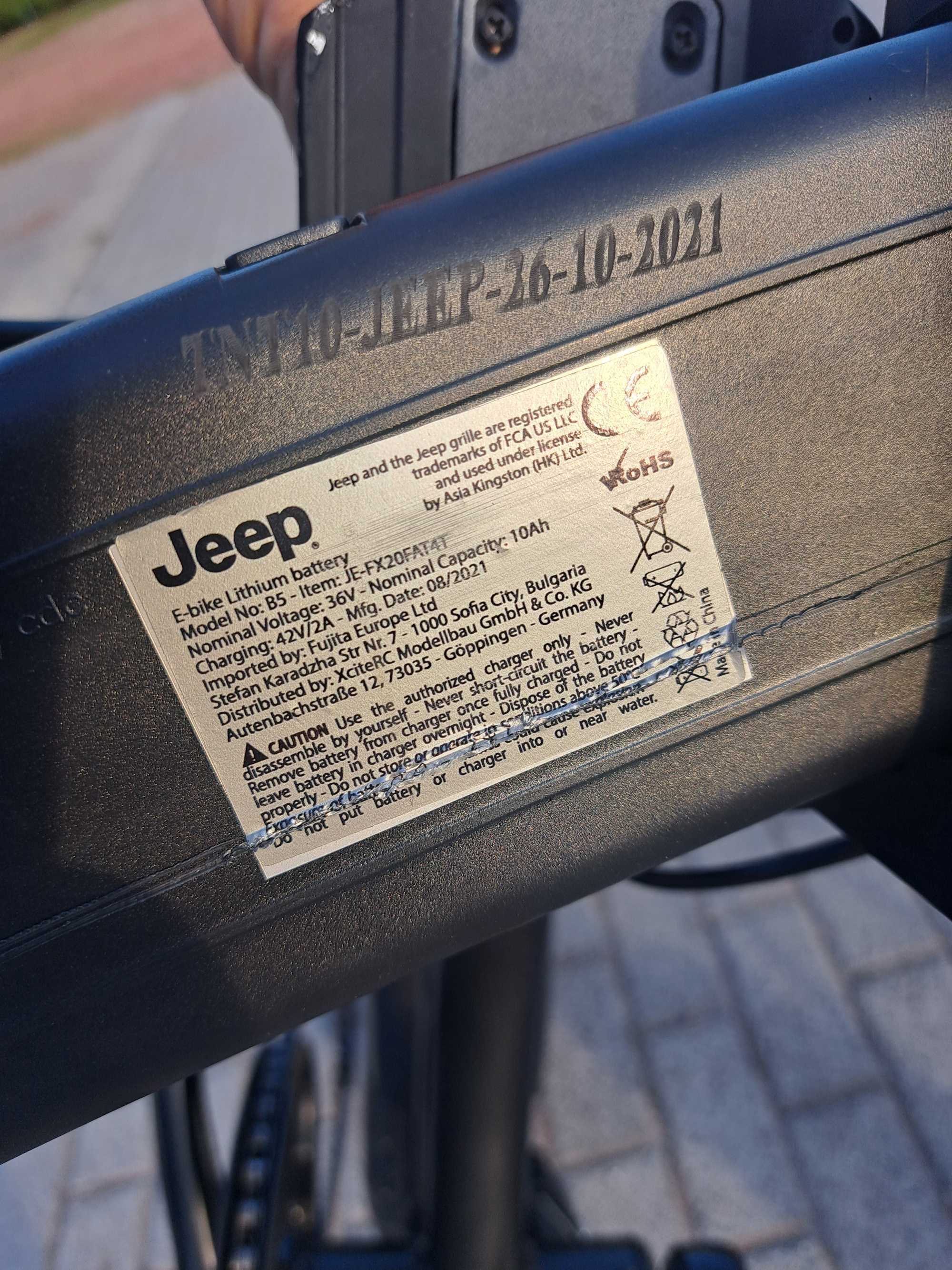 Rower elektryczny składany Jeep Fold FAT FR 7020 Wyprzedaż