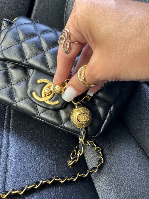 Сумка Chanel чорна міні , сумка Canel