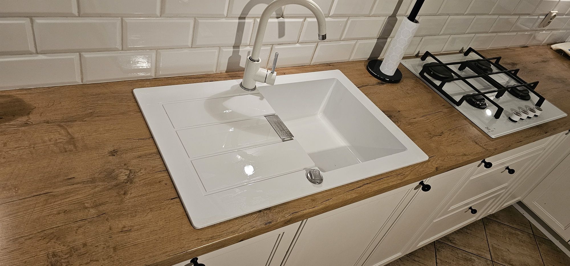 Zlewozmywak Franke+bateria blanco