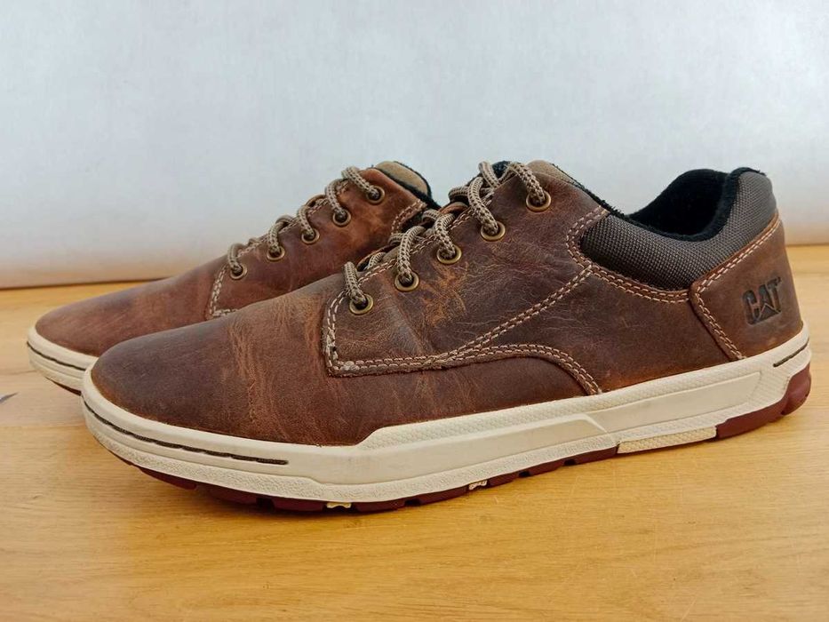 Brązowe półbuty męskie marki Caterpillar, Colfax, rozmiar 42