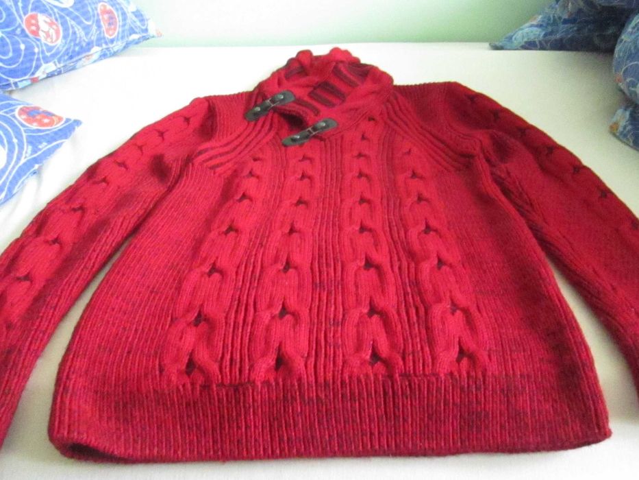 Sweter męski golf z kołnierzem