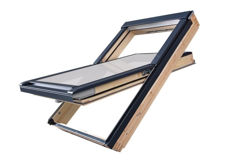Okno dachowe Fakro FTP-VU 41 APMX 78x118 – RAL 7016 / RAL 9005 – nowe