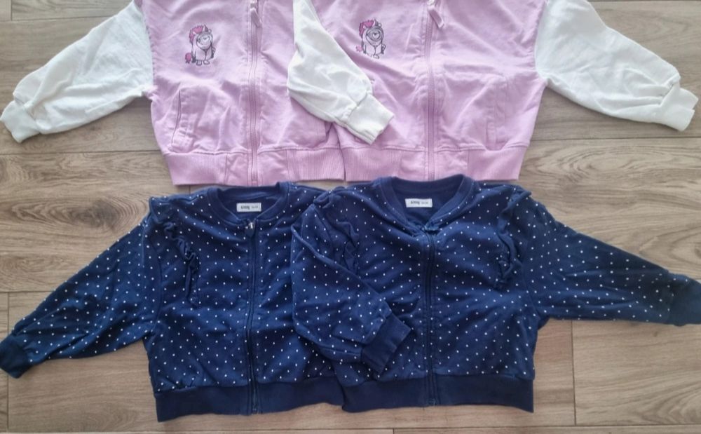 4 x Bluza rozpinana dziewczynki rozm. 98/104 / Sinsay / Bliźniaczki