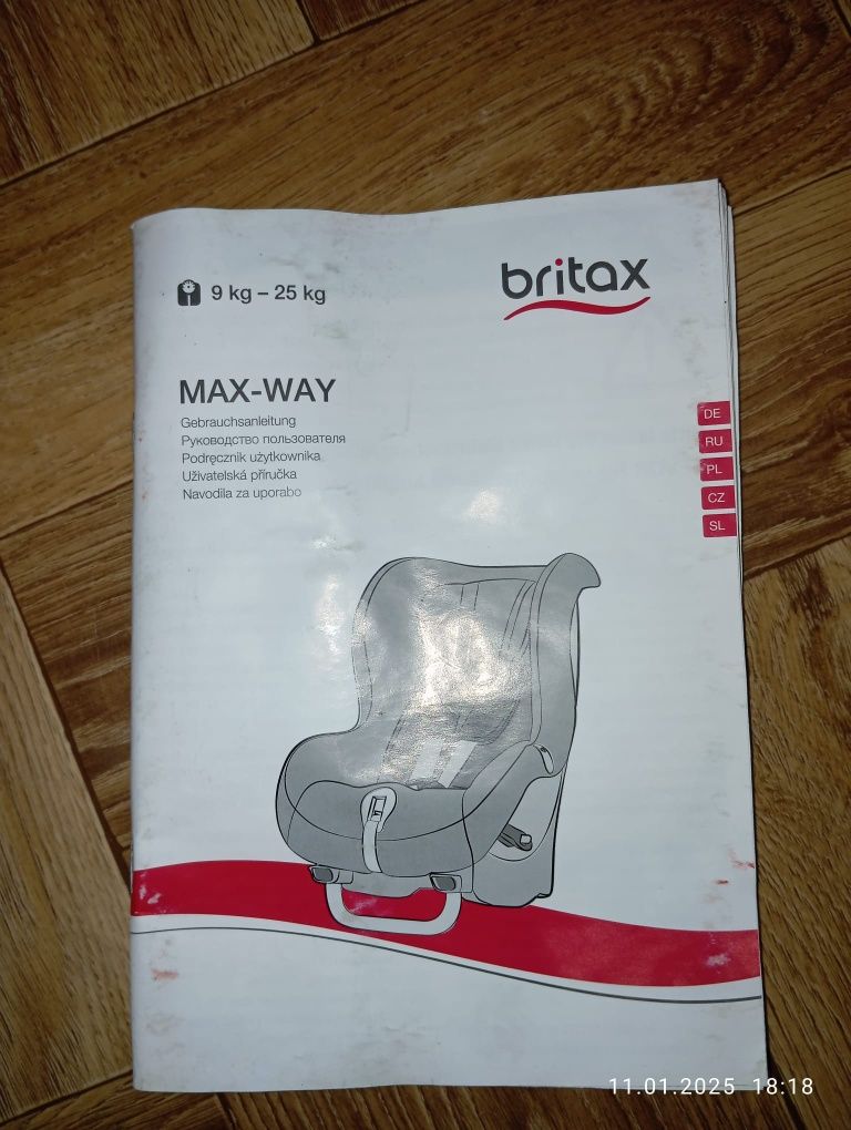 Fotelik britax max-way 9-25 kg
