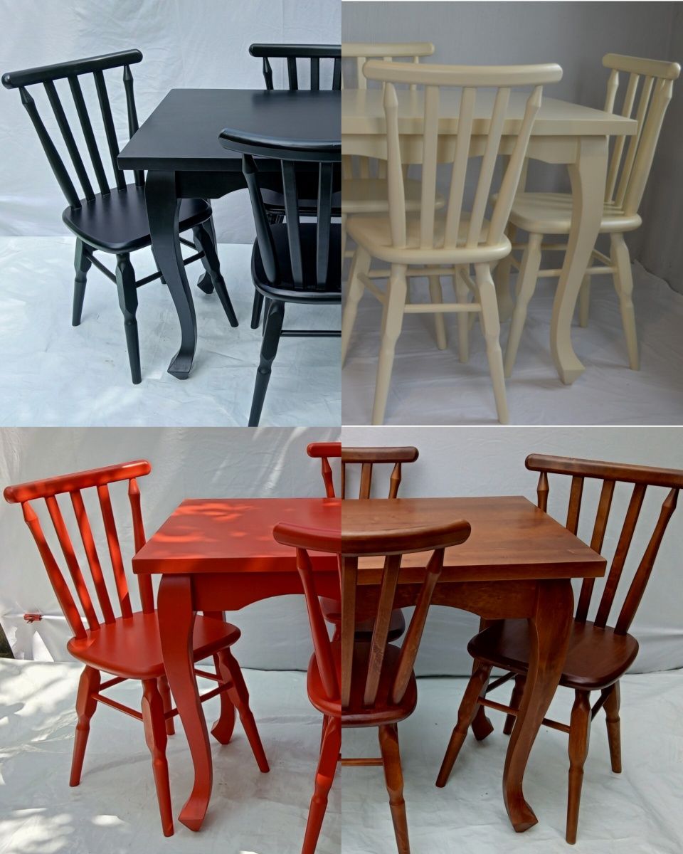 Дерев'яні стільці, барні стільці, столи