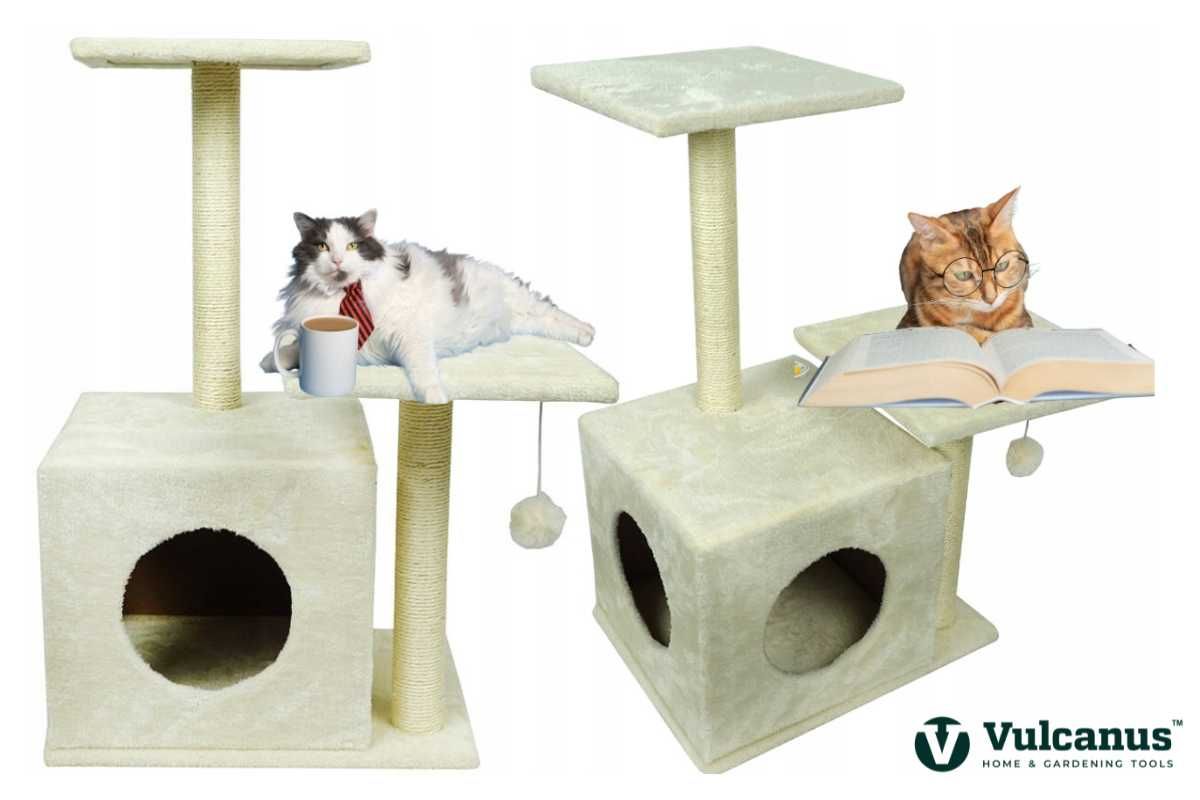Drapak słupek dla kota Beżowy legowisko wieża Zabawka Różne modele